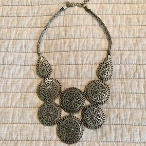Stella & Dot Silver Statement Necklace